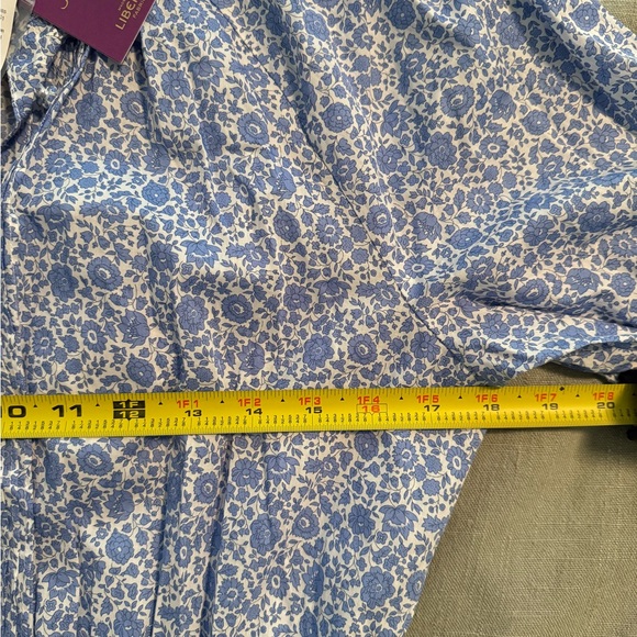 NWT J Crew Liberty Fabric Blue Floral Ruffle Mini Dress - Picture 9 of 9